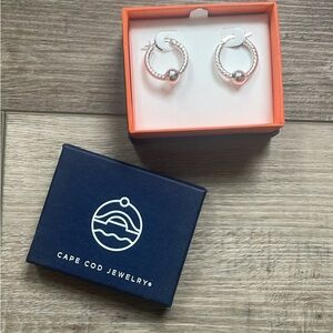 Cape Cod Jewelry Silver and Gold Hoop Earrings